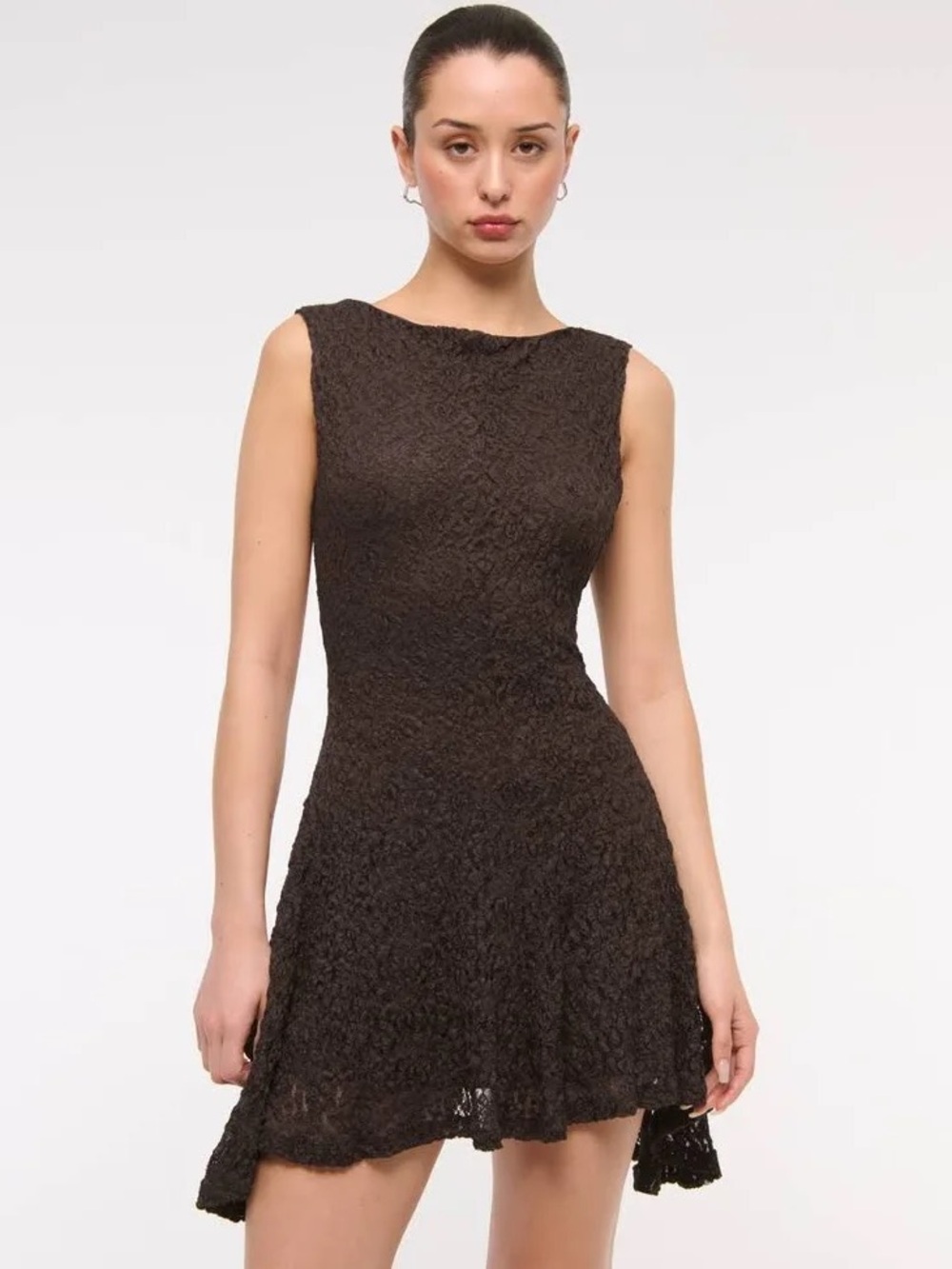 Abercrombie & Fitch Dark Brown Slash Lace
Mini Dress